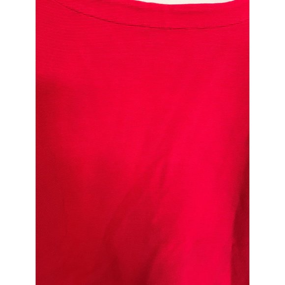 Talbot's Women's Medium Red Knit Top w/Zipper Embellishment - Picture 7 of 8